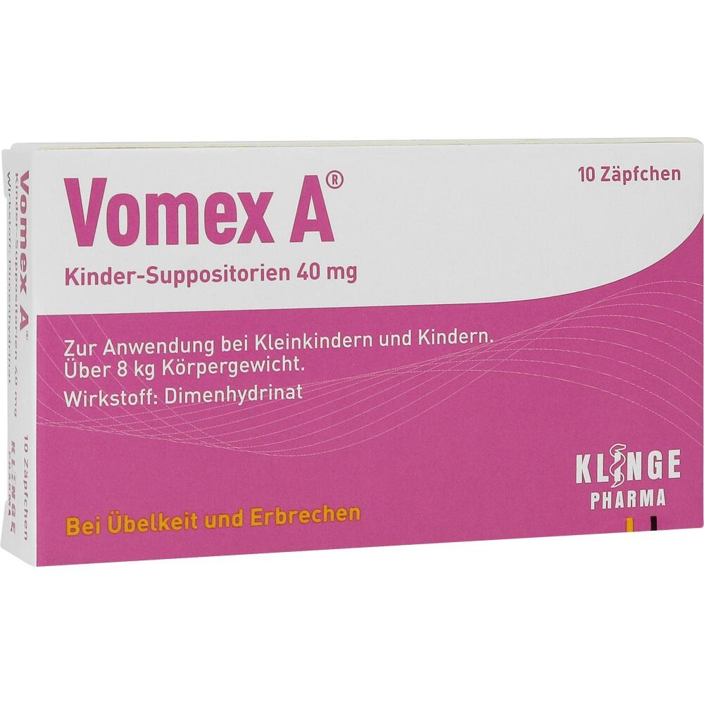 VOMEX A Kinder-Suppositorien 40MG (PZN 1116526) - Südviertel Apotheken