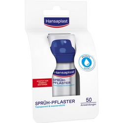 Sprühpflaster von Hansaplast, transparent und wasserdicht, in einer Verpackung.